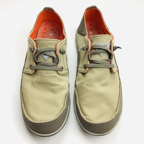 Columbia PFG Bahama Vent Relaxed Lace Boat Fishing Shoes Men's 7 W Tan Orange - Picture 2 of 10